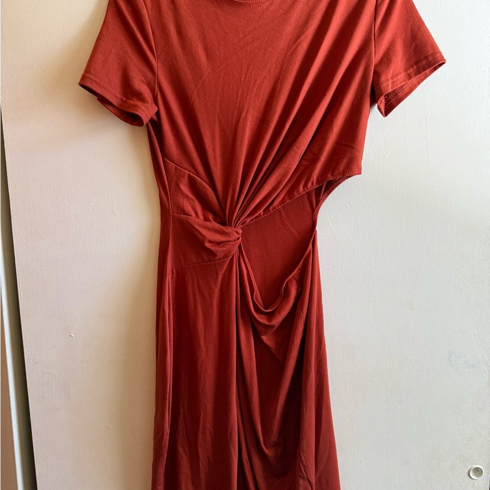 Elegant Rust Red Women's Dress